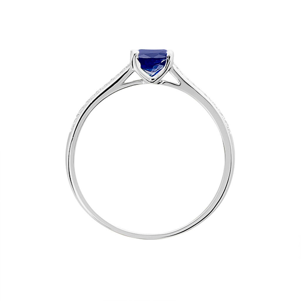 Bague Crista Or Blanc Saphir Et Diamant - Bagues solitaires Femme | Histoire d&rsquo;Or