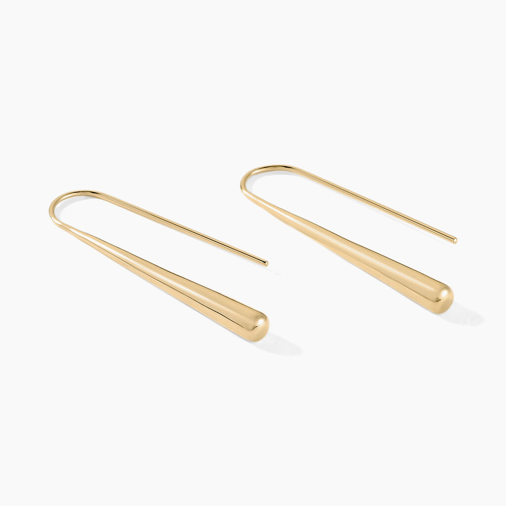 Boucles D'oreilles Pendantes Graham Plaqu&eacute; Or Jaune - Boucles d'oreilles pendantes Femme | Histoire d&rsquo;Or