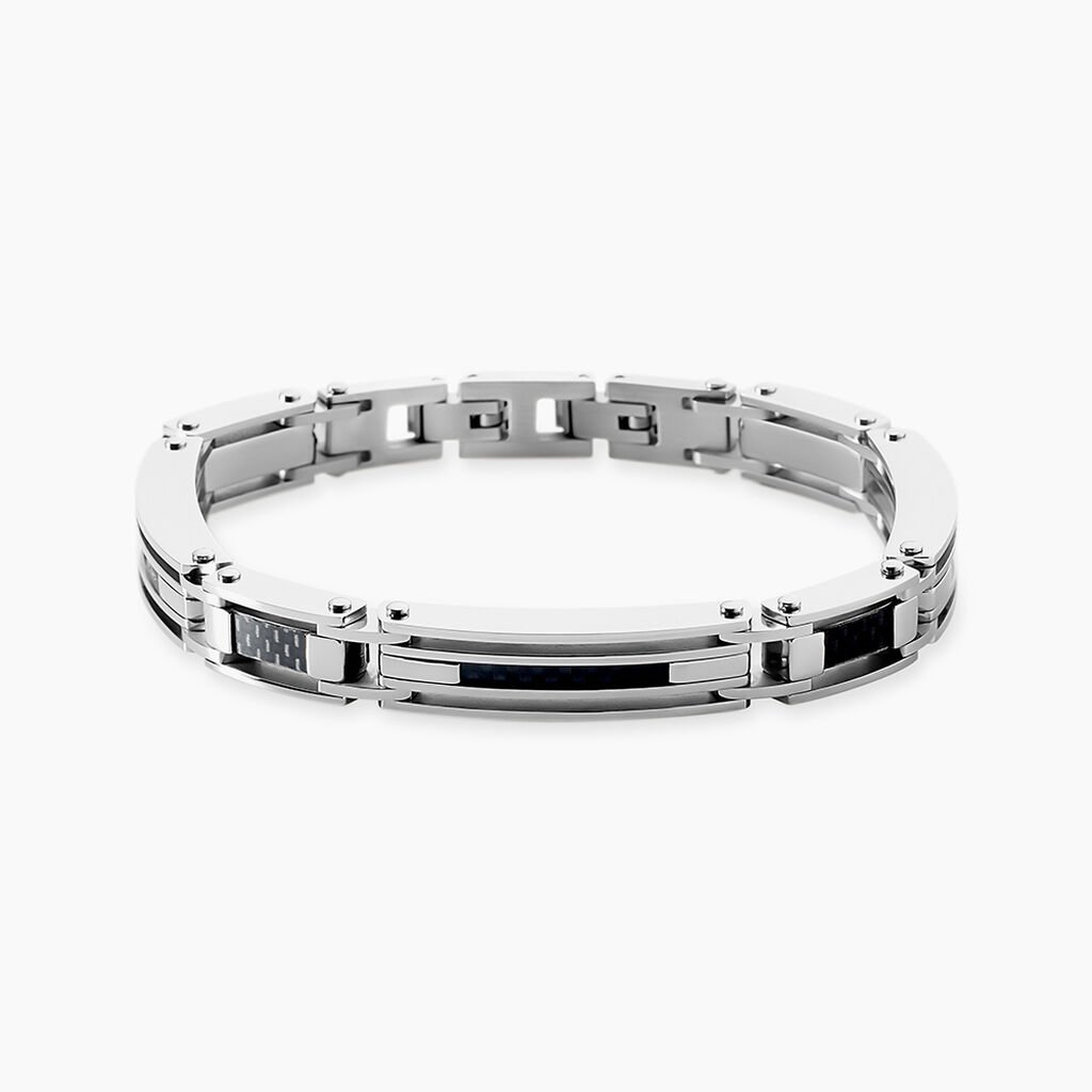 Bracelet Jourdan Acier Blanc - Bracelets Homme | Histoire d&rsquo;Or