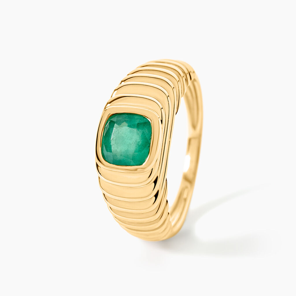 Bague Heritage Or Jaune Emeraude - Bagues solitaires Femme | Histoire d&rsquo;Or