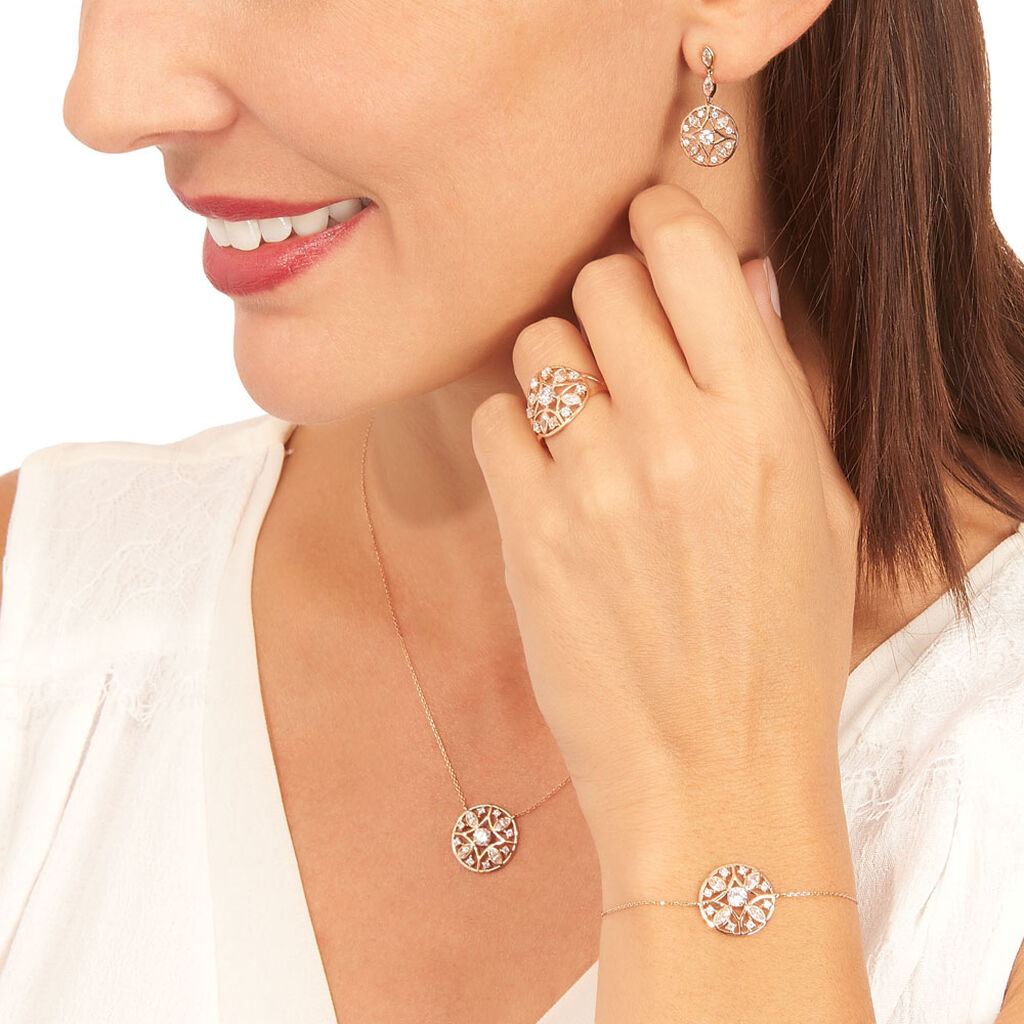 Collier Weena Or Rose Oxyde De Zirconium - Colliers Femme | Histoire d’Or