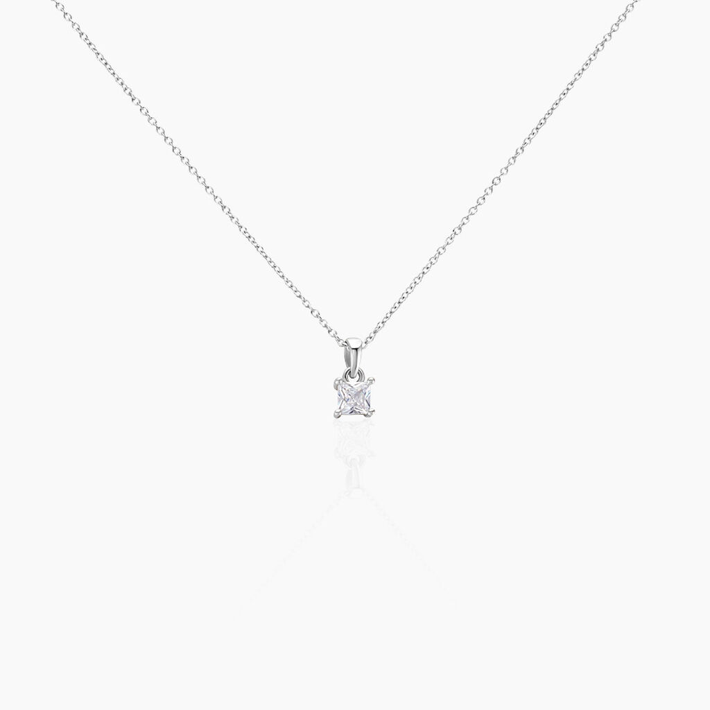 Collier Argent Blanc Jenah Oxyde De Zirconium - Colliers fantaisie Femme | Histoire d&rsquo;Or
