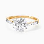 Bague Chouchana Ld Or Jaune Diamant Synth&eacute;tique - Bagues avec pierre Femme | Histoire d&rsquo;Or