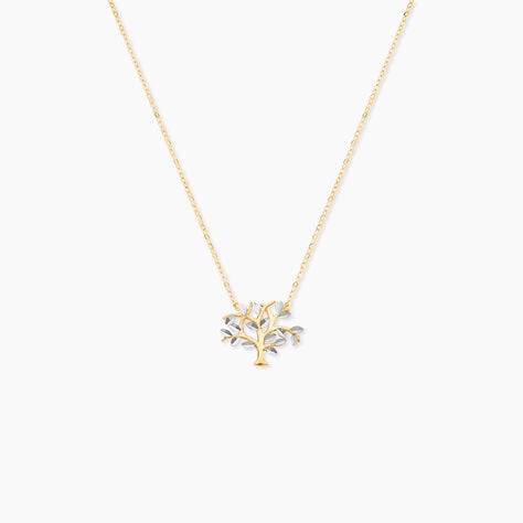 Collier Or Bicolore Fragaria - Bijoux sans pierre Femme | Histoire d&rsquo;Or