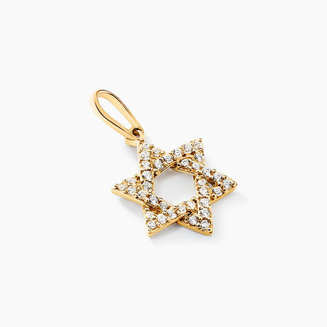 Pendentif Faye Or Jaune Oxyde De Zirconium - Pendentifs Famille | Histoire d’Or