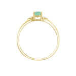 Bague Marie Or Jaune Emeraude Et Diamant - Bagues solitaires Femme | Histoire d&rsquo;Or