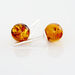 Boucles D'oreilles Puces Brunhild Argent Blanc Ambre - Boucles d'oreilles fantaisie Femme | Histoire d’Or