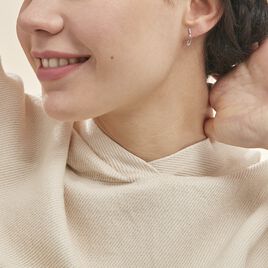 Boucles D'oreilles Pendantes Ysanna Or Blanc Oxyde De Zirconium - Boucles d'oreilles pendantes Femme | Histoire d’Or