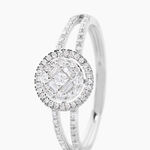 Bague 1986 Or Blanc Diamants - Bagues solitaires Femme | Histoire d&rsquo;Or