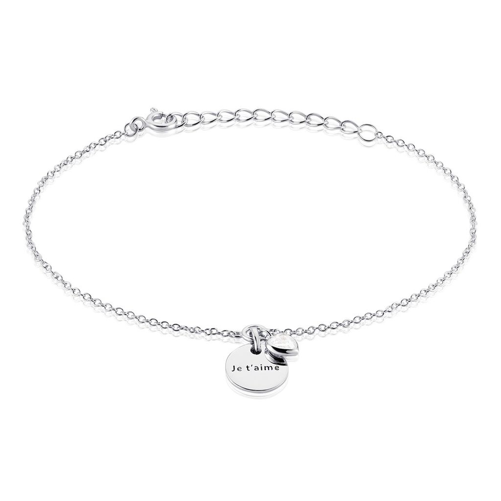 Bracelet Nikoline Argent Blanc Oxyde De Zirconium