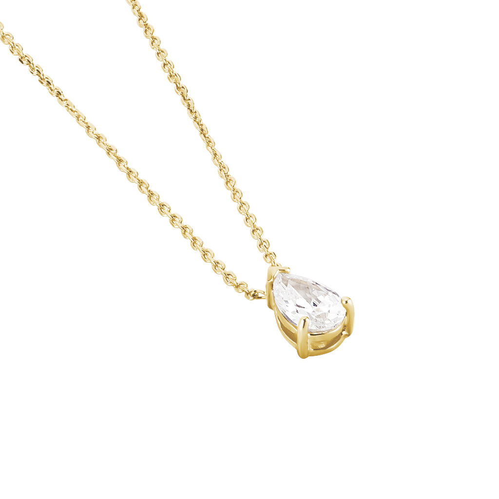 Collier Naellya Plaqu&eacute; Or Jaune Oxyde De Zirconium - Colliers fantaisie Femme | Histoire d&rsquo;Or