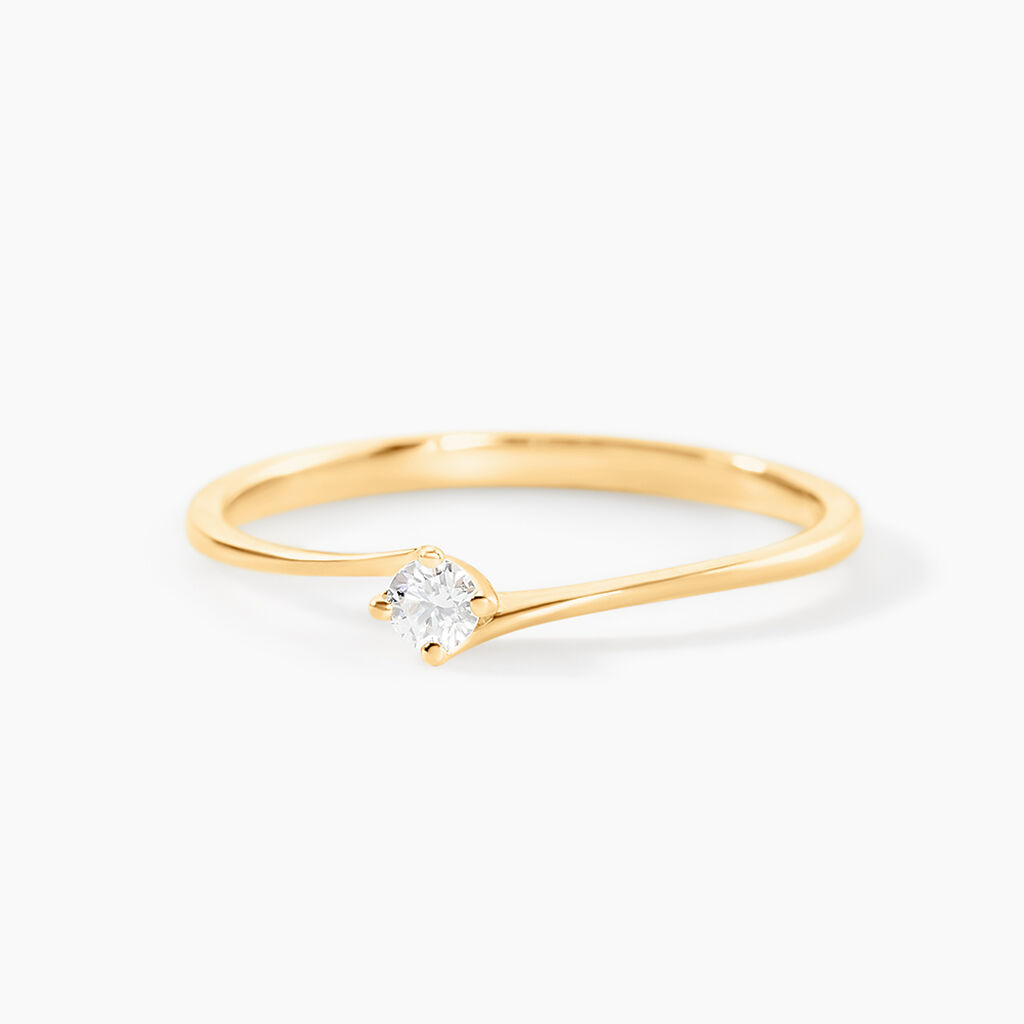 Bague Firmamenti Or Jaune Diamant - Bagues solitaires Femme | Histoire d&rsquo;Or