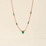 Collier D&eacute;claration Argent Rose Oxyde De Zirconium - Colliers fantaisie Femme | Histoire d&rsquo;Or