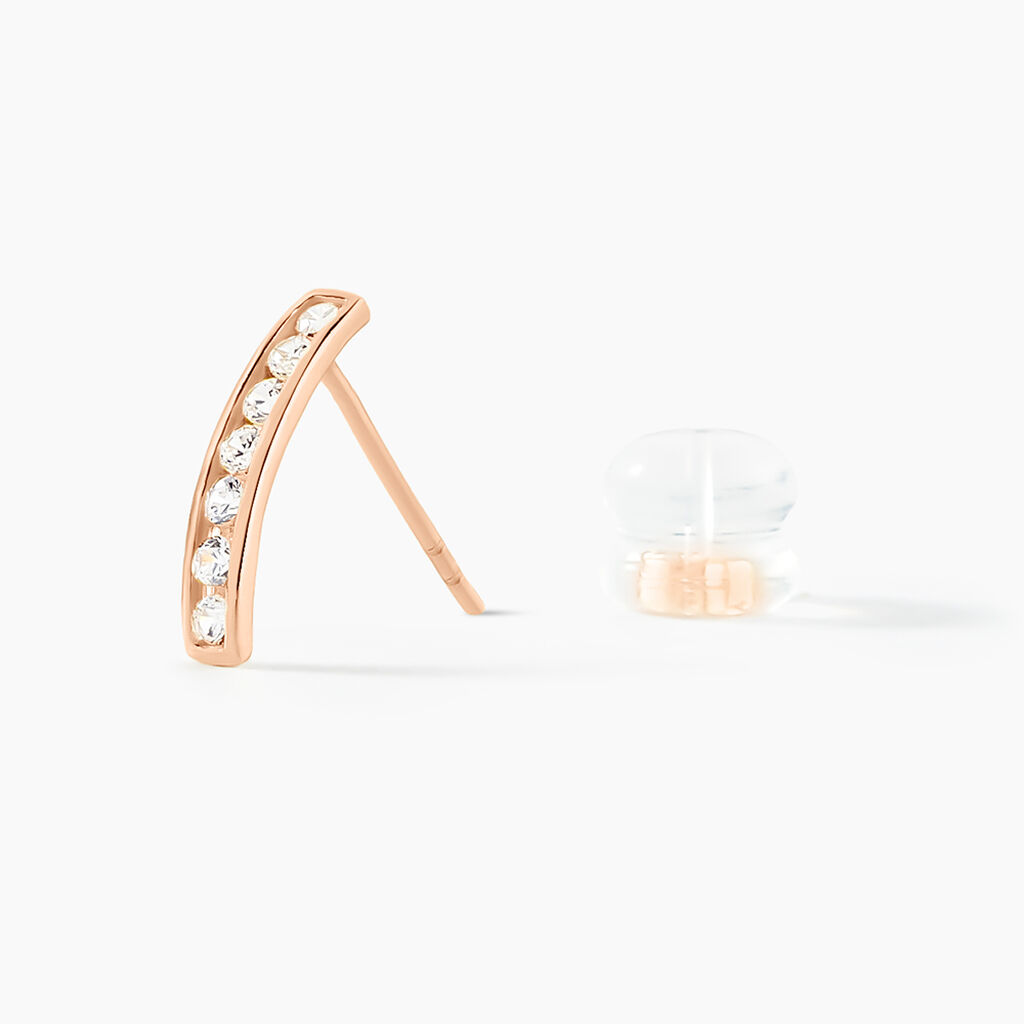 Creoles Or Rose Jacoba Oxydes - Boucles d'oreilles cr&eacute;oles Femme | Histoire d&rsquo;Or