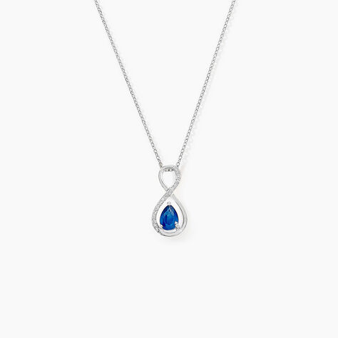 Collier Odessa Or Blanc Saphir Diamant - Colliers Femme | Histoire d’Or