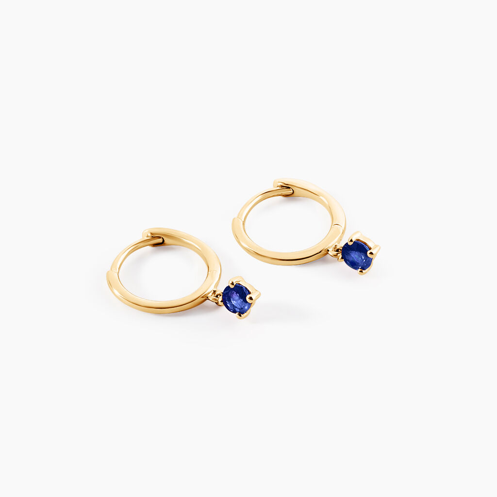 Cr&eacute;oles Onora Or Jaune Saphir - Boucles d'oreilles cr&eacute;oles Femme | Histoire d&rsquo;Or