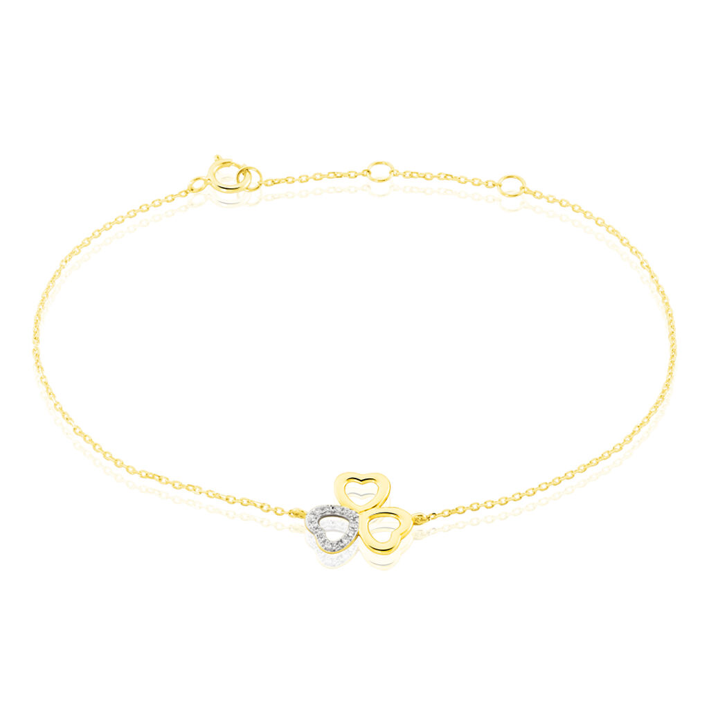 Bracelet Or Jaune Helisende Diamants - Bracelets cha&icirc;ne Femme | Histoire d&rsquo;Or