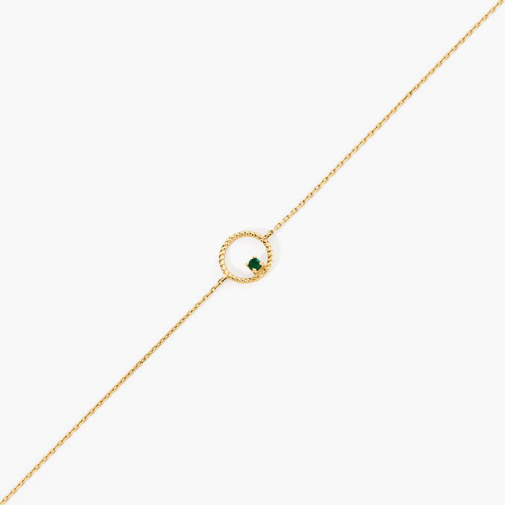 Bracelet Eimhir Or Jaune Emeraude - F&ecirc;te des m&egrave;res Femme | Histoire d&rsquo;Or