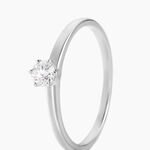 Bague Solitaire Natalia Or Blanc Diamant - Bagues solitaires Femme | Histoire d&rsquo;Or