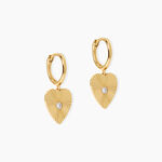 Cr&eacute;oles Minie Argent Dor&eacute; A L'Or 750/1000 Oxyde De Zirconium - Boucles d'oreilles cr&eacute;oles Femme | Histoire d&rsquo;Or