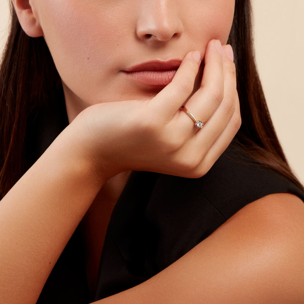 Bague Diamotion Or Jaune Diamant - Bagues solitaires Femme | Histoire d’Or