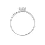 Bague Coronille Or Blanc Oxyde - Bagues solitaires Femme | Histoire d&rsquo;Or