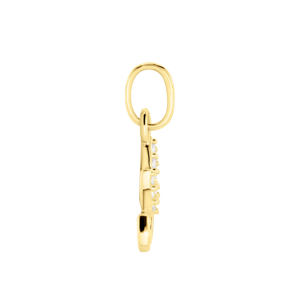 Pendentif Columnia Or Jaune Oxyde De Zirconium - Pendentifs Baptême Famille | Histoire d’Or