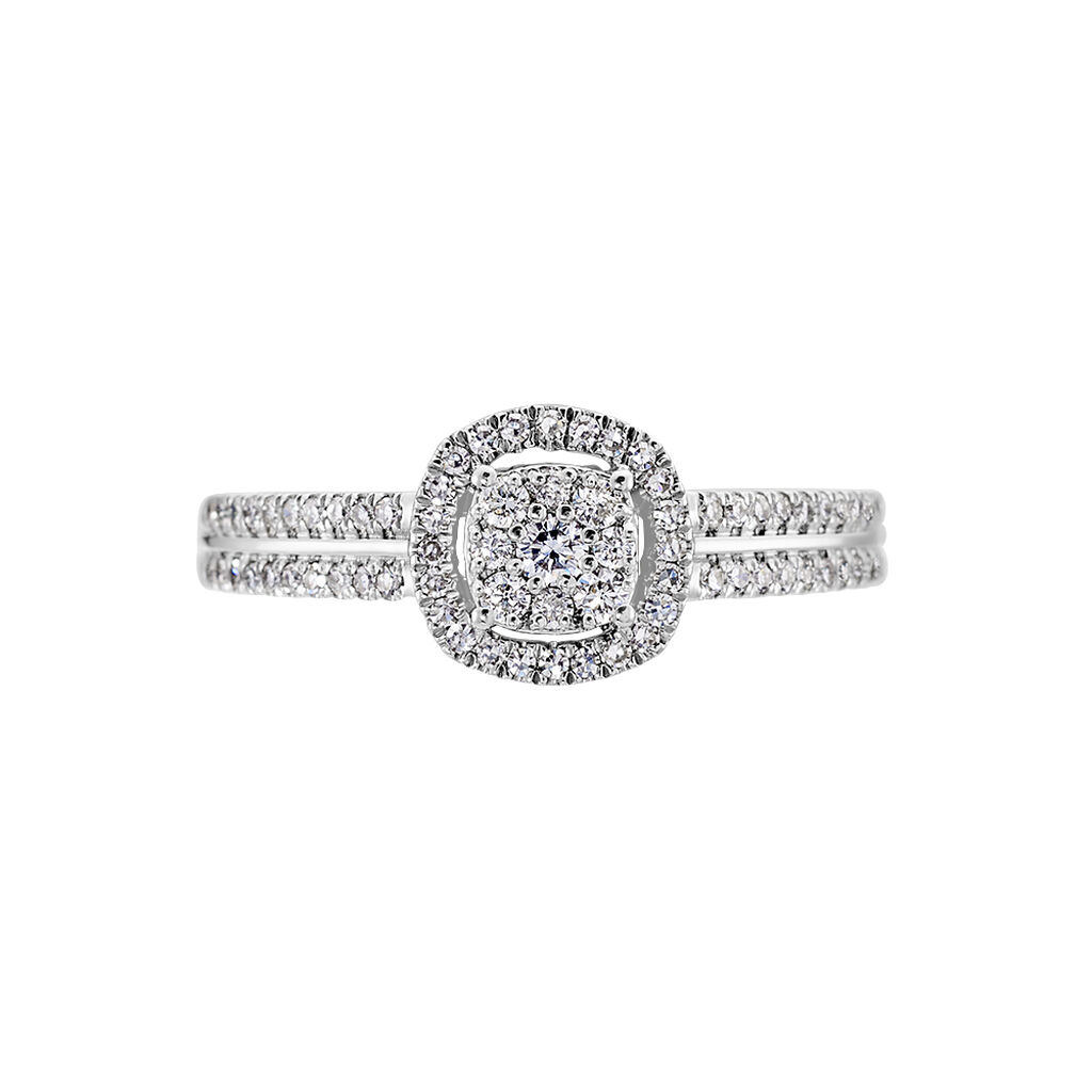 Bague Eleonoora Platine Blanc Diamant - Bagues avec pierre Femme | Histoire d’Or