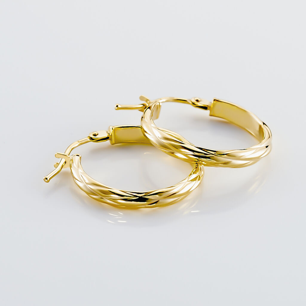 Créoles Ananas Or Jaune - Boucles d'oreilles créoles Femme | Histoire d’Or