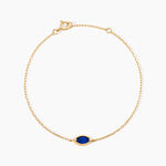 Bracelet Chelo Or Jaune Lapis Lazuli Oxyde De Zirconium - Bracelets Femme | Histoire d&rsquo;Or