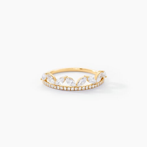 Bague Marquise Or Jaune Oxyde De Zirconium - Bagues avec pierre Femme | Histoire d’Or