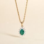 Pendentif Vladimir Or Jaune Emeraude Diamants - Pendentifs Femme | Histoire d&rsquo;Or