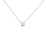 Collier Solitaire Victoria Platine Blanc Diamant - Colliers Femme | Histoire d&rsquo;Or