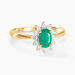 Bague Vladimir Or Jaune Emeraude Diamants - Bagues solitaires Femme | Histoire d’Or