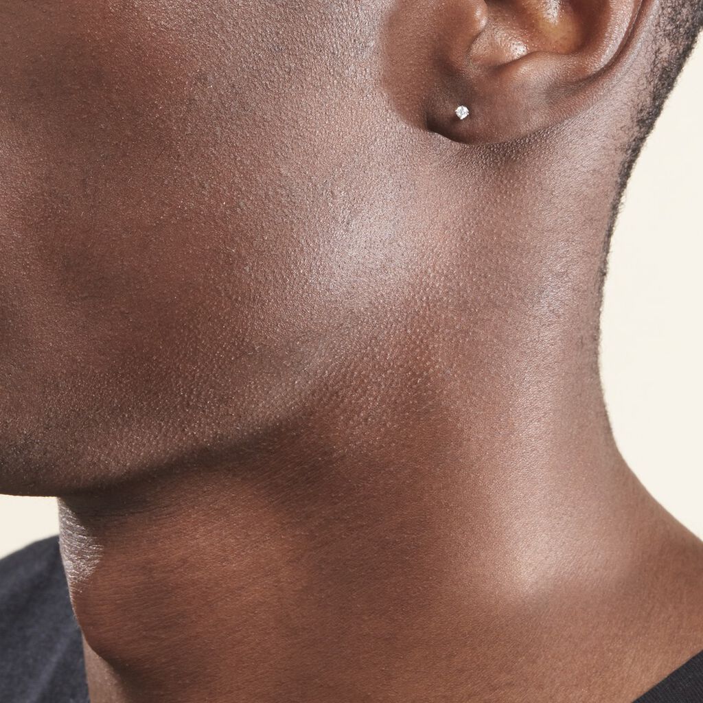 Boucles D'oreilles Puces Aphrodite Or Blanc Diamant - Clous d'oreilles Famille | Histoire d’Or