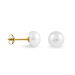 Boucles D'oreilles Puces Kesya Nacres Bouton Or Jaune Perle De Culture - Clous d'oreilles Femme | Histoire d’Or