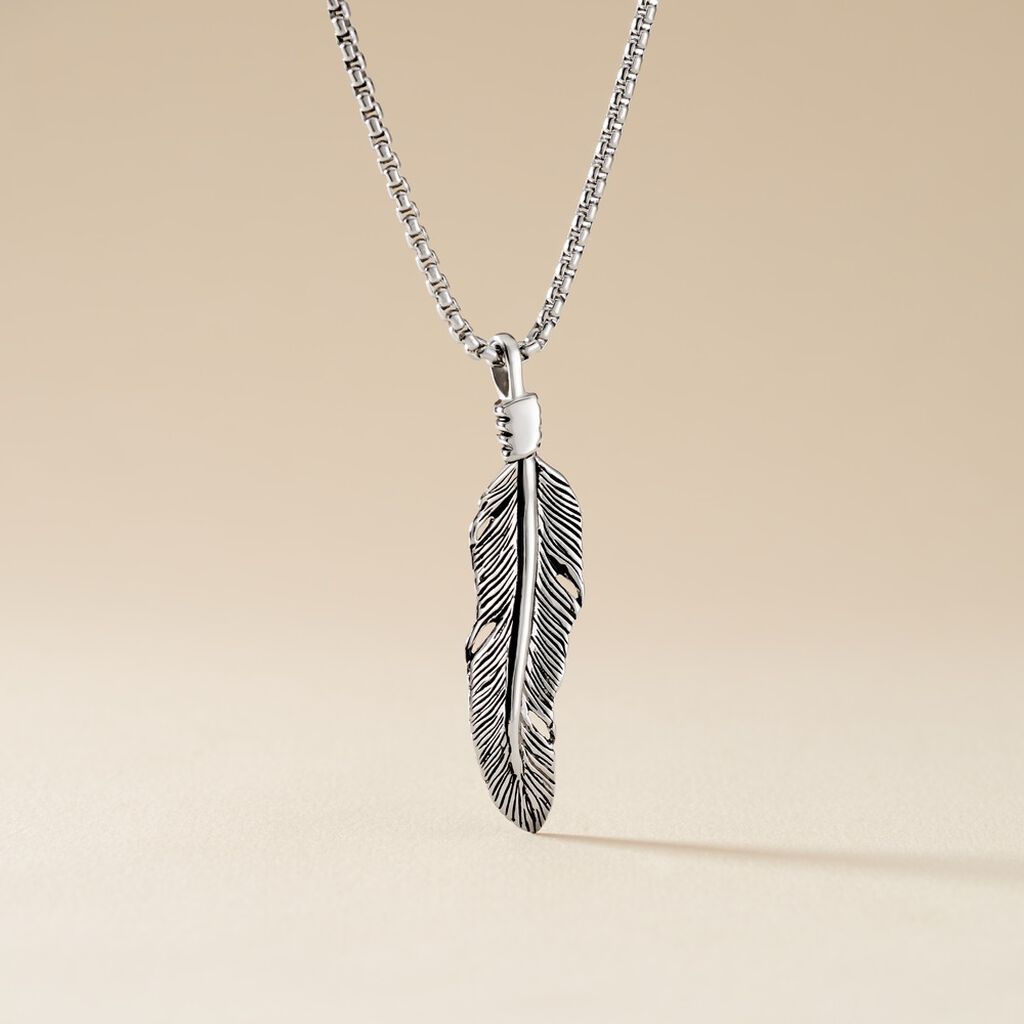 Collier Acier Vieillitwinoc - Colliers fantaisie Homme | Histoire d’Or