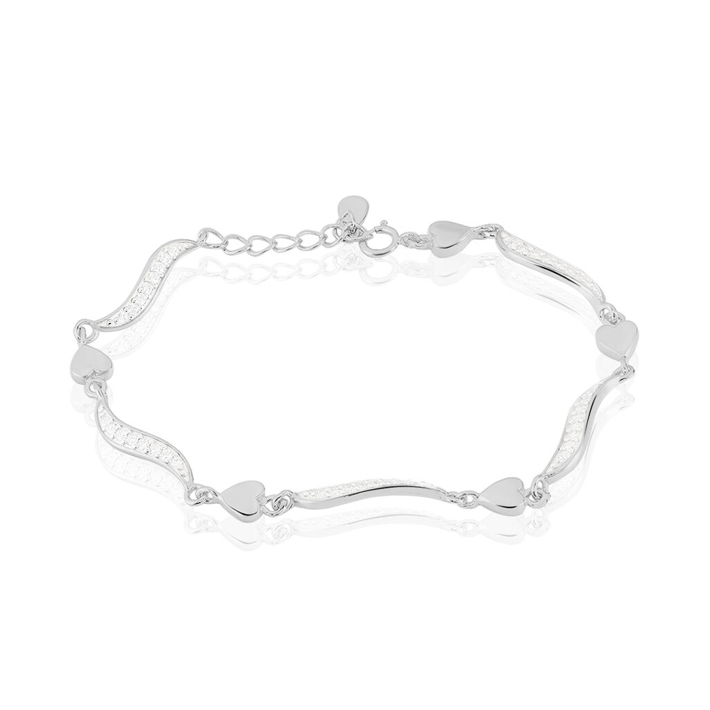 Bracelet Amor Argent Blanc Oxyde De Zirconium - Bracelets Femme | Histoire d’Or