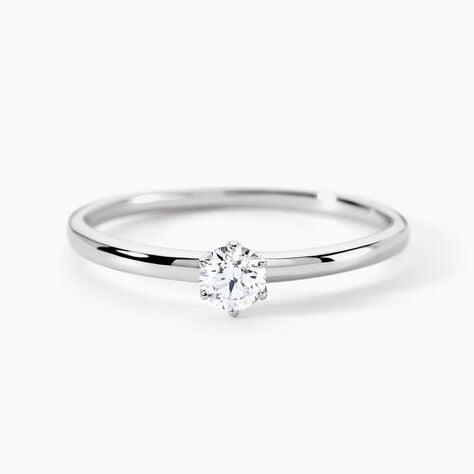Bague Solitaire Natalia Pl Platine Blanc Diamant - Bagues solitaires Femme | Histoire d&rsquo;Or