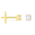 Boucles D'oreilles Puces Victoria Or Jaune Diamant - Clous d'oreilles Femme | Histoire d&rsquo;Or