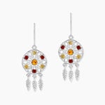 Boucles D'oreilles Argent Blanc Lorena Ambre - Boucles d'oreilles pendantes Femme | Histoire d&rsquo;Or