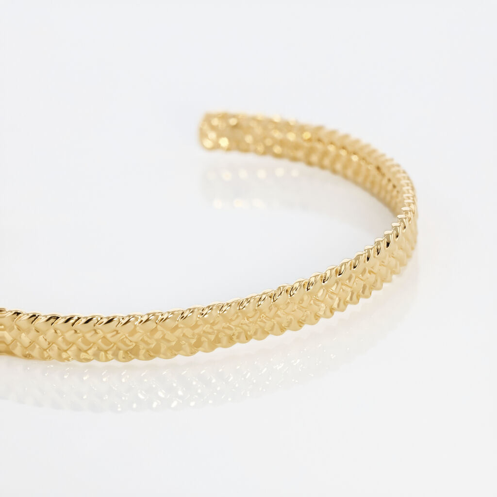 Bracelet Jonc Lilya Plaqué Or Jaune - Bracelets joncs Femme | Histoire d’Or