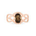 Bague Tina Or Rose Quartz Et Oxyde De Zirconium - Bagues solitaires Femme | Histoire d’Or