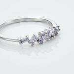 Bague Adonia Argent Blanc Oxyde De Zirconium Bleu - Bagues avec pierre Femme | Histoire d&rsquo;Or