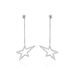 Boucles D'oreilles Pendantes Eloisa Argent Blanc - Boucles d'Oreilles Etoile Femme | Histoire d’Or