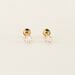 Boucles D'oreilles Puces Leidi Or Jaune Oxyde De Zirconium - Clous d'oreilles Famille | Histoire d’Or