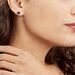 Boucles D'oreilles Puces Argent Blanc Sphinx Pierres - Boucles d'oreilles fantaisie Femme | Histoire d’Or