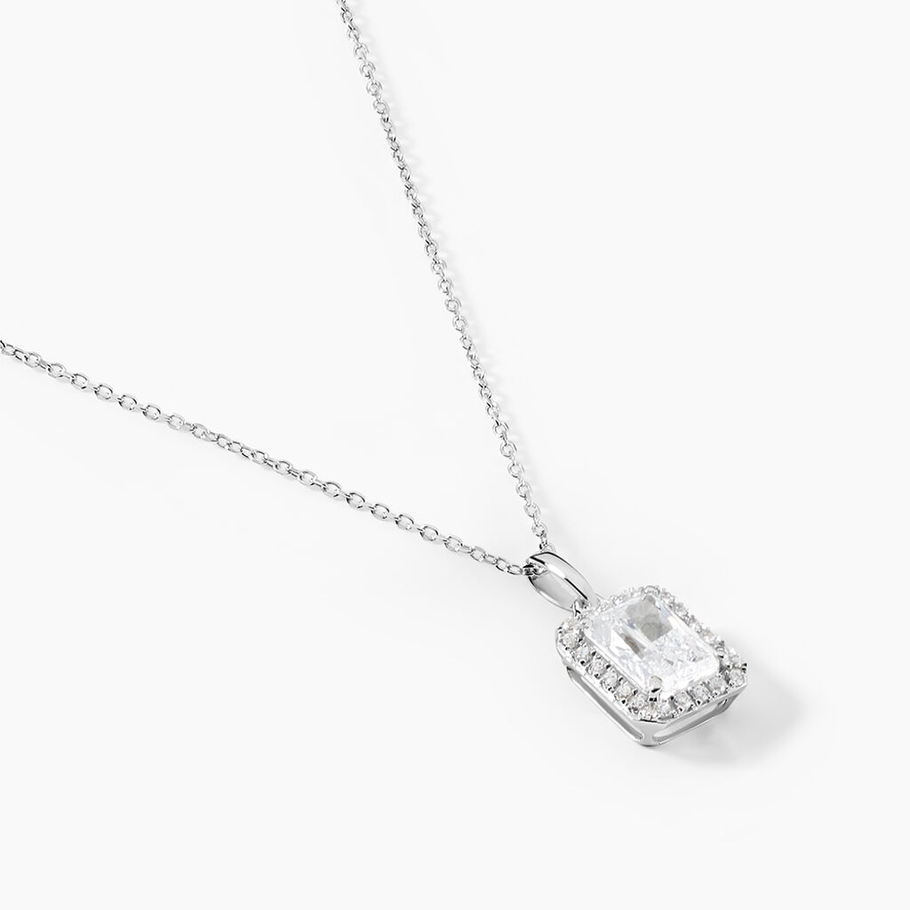 Collier Or Blanc Goulven Oxyde De Zirconium - Colliers Femme | Histoire d&rsquo;Or