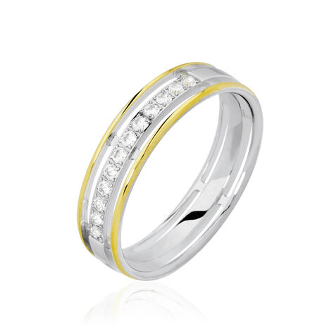 Alliance Serti Grains Ajoures Or Bicolore Diamant - Alliances Unisex | Histoire d&rsquo;Or