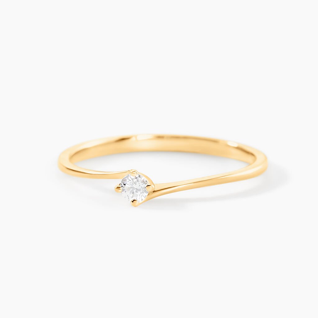 Bague Firmamenti Or Jaune Diamant - Bagues solitaires Femme | Histoire d’Or